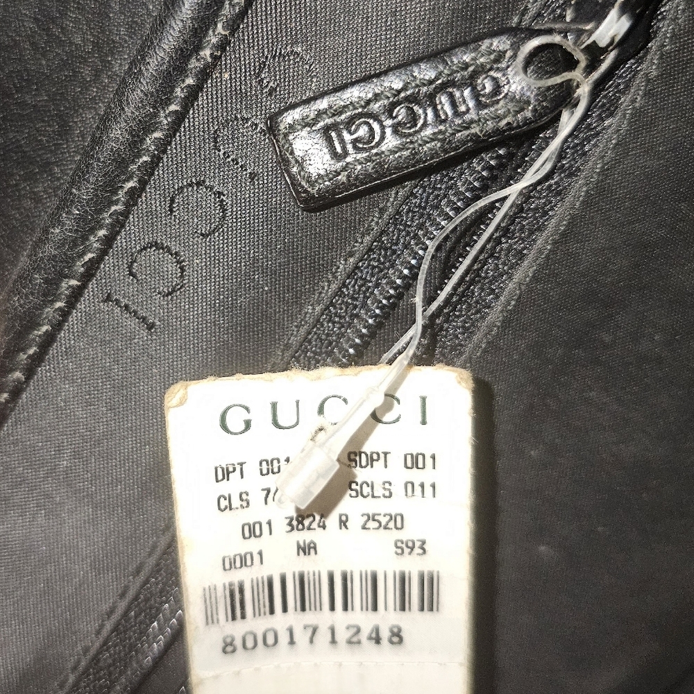 2000s Pre-Loved Vintage GUCCI Jackie O Small Black Leather Purse 100% Tom Ford - Picture 5 of 13